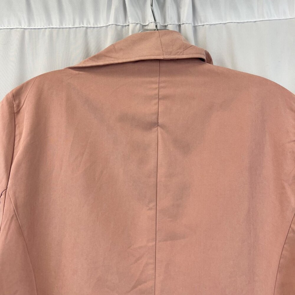 Love Tree Lightweight Wrap Coat Belted Pink Size Large Pockets - Picture 5 of 8